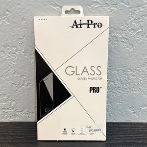Glass Screen Protector for iPhone 14 Pro - Black